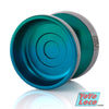 Mk1 Spyglass YoYo, Blue / Green fade with Silver rings
