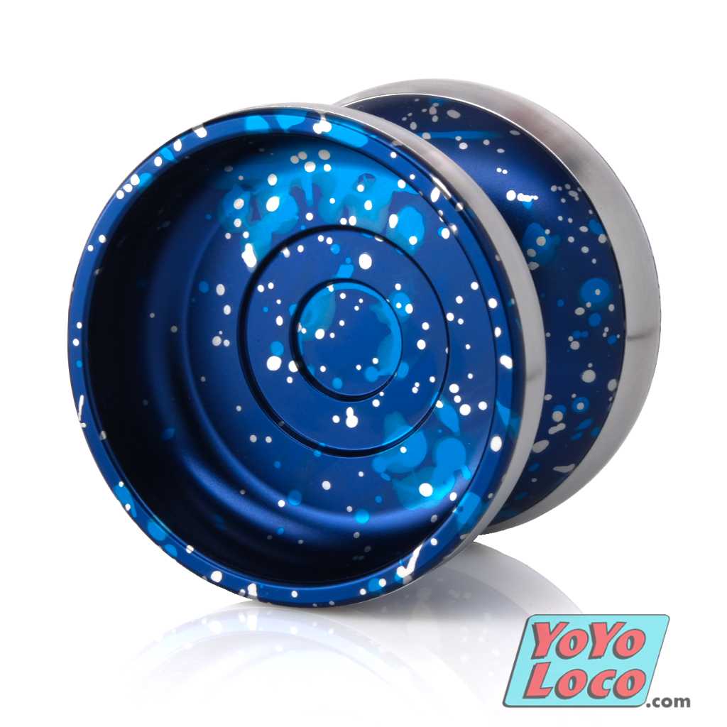 Mk1 Spyglass YoYo, Midnight Festival with Silver rings