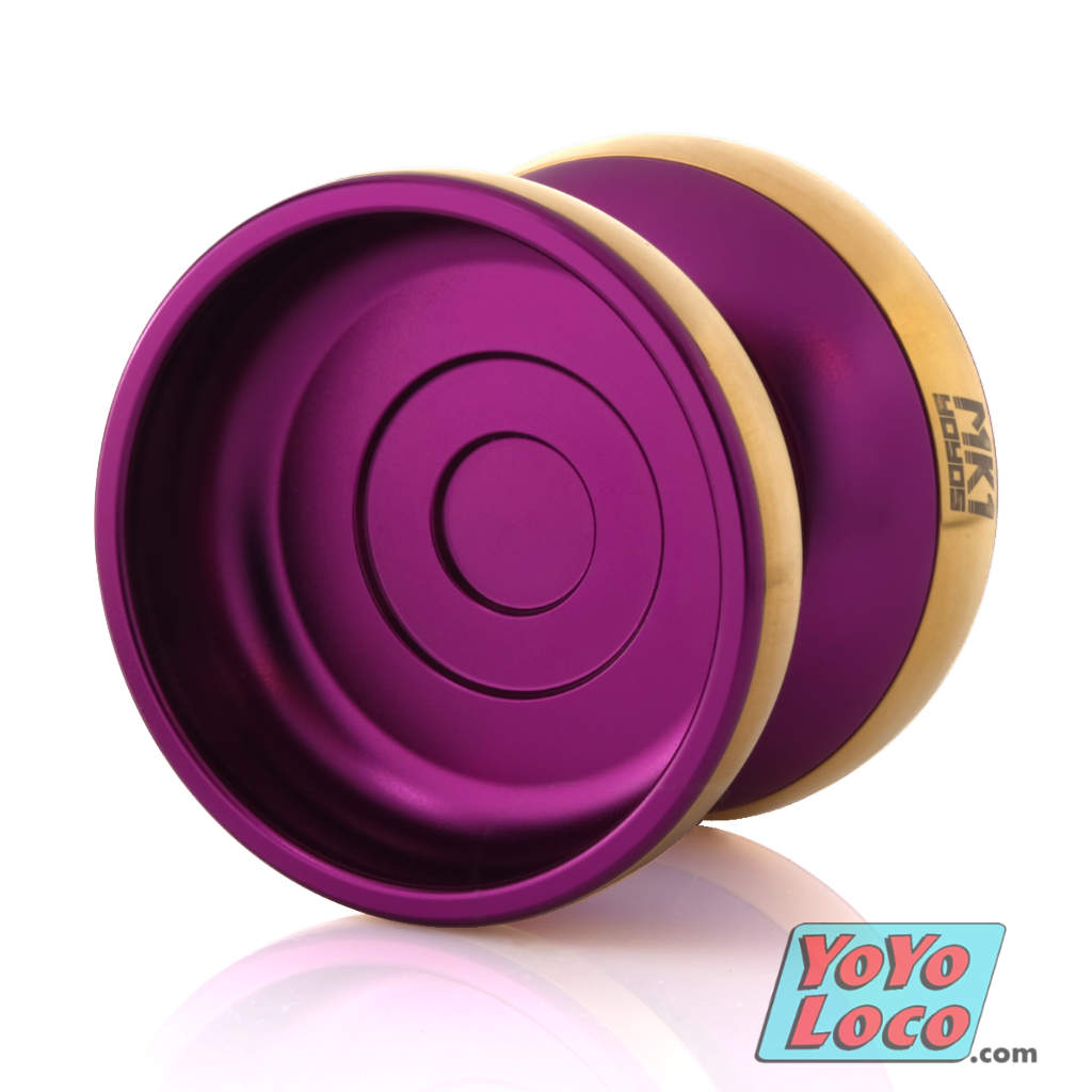 Mk1 Spyglass YoYo, Purple with Gold rings