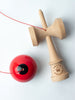 Sweets Boost Radar Kendama, Red Color, tama and ken overhead view
