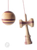 Sweets Splice Series Kendama, version 6, Cushion Clear, ken and tama hanging by string