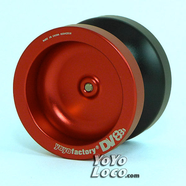 YoYoFactory DV888 YoYo, Red / Black Split (dead pool)
