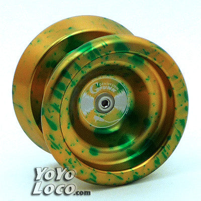 YoYoFactory G-Funk Yo-yo, Gold with Green Splash