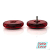 YoYoFactory Loop 720 YoYo, Red transparent with Black caps, open view