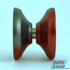YoYofficer Yacare yoyo - Red and Gray Fade, profile view